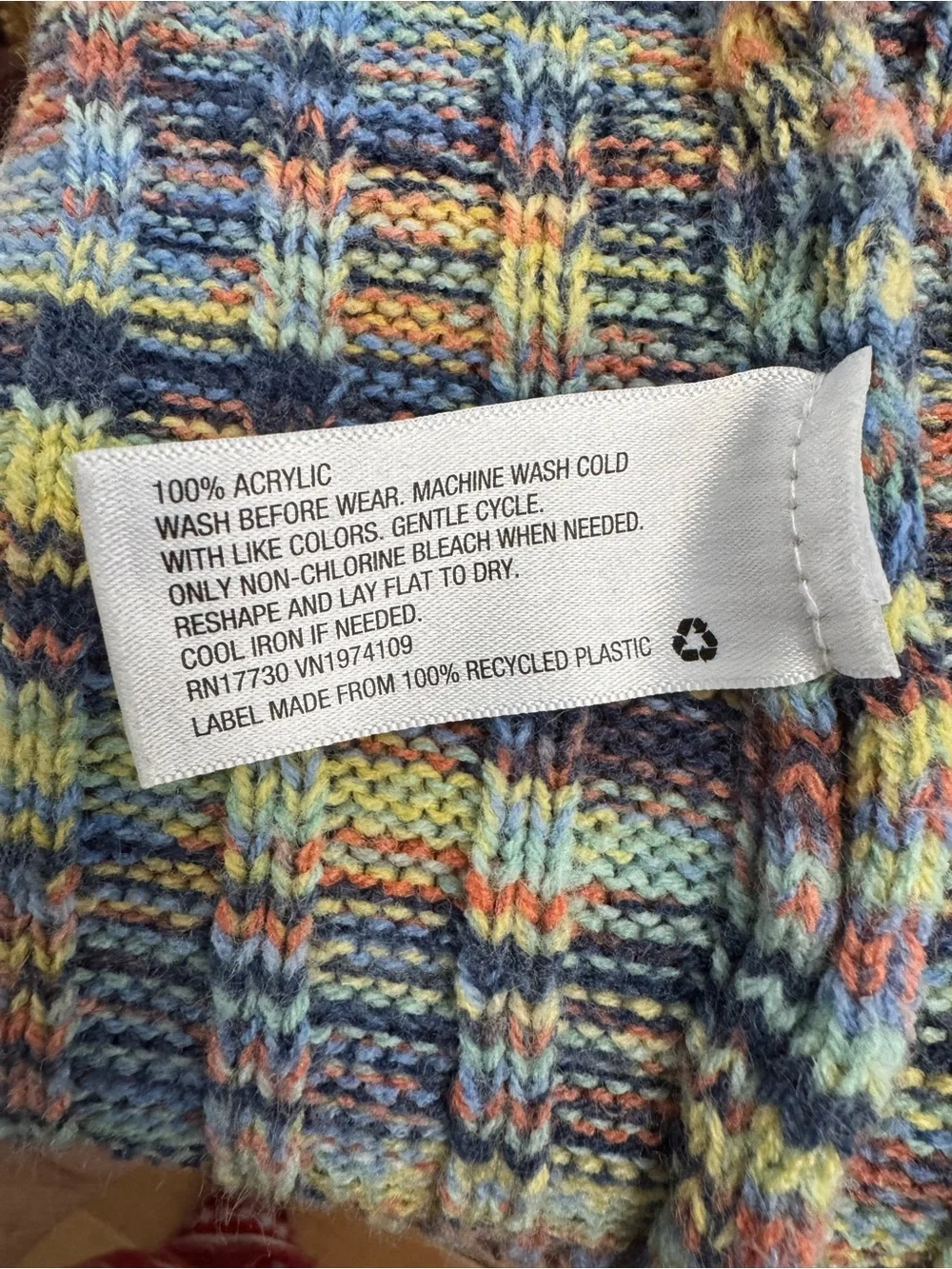 art class Pastel Multicolor Cable Knit Sweater - Picture 6 of 7